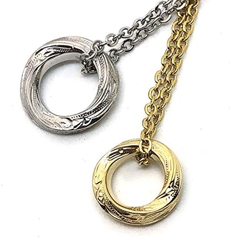 Amazon ハワイアンジュエリー ペアネックレス リング ネックレス サークル ペア ペンダント ハワイアン サージカルステンレス 316l シルバー イエローゴールド ネックレス 通販