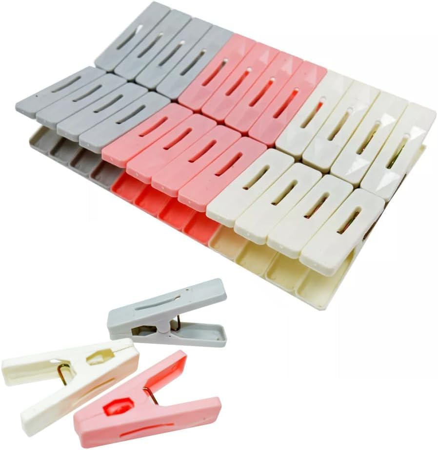 72 PCS Heavy-Duty Clothes Pegs Extra Large Windproof Clothespins with Non-Slip Rubber Grip Strong Laundry Clips for Washing Lines Drying Racks & Outdoor Use