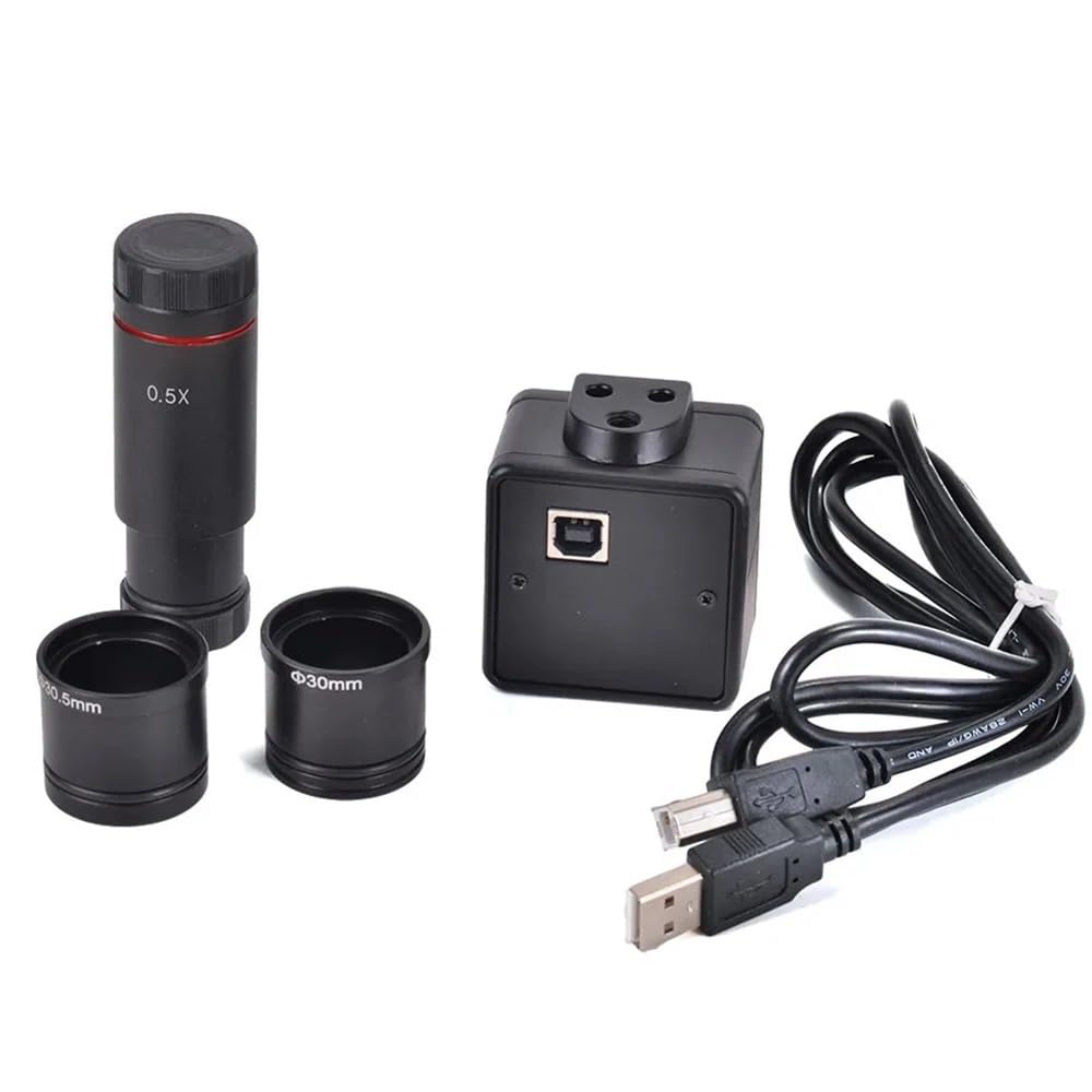 Akcesoria do mikroskopów Kamera przemysłowa do mikroskopu stereoskopowego elektronicznego stereofonicznego 5 MP CMOS HD USB + gniazdo C 0,5X niezawodna trwałość i wydajność(5 mp-1x-30-30,5 mm)
