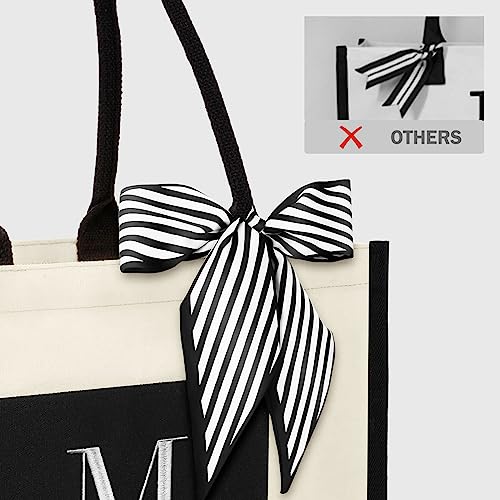 IDEATECH Canvas Tote Bag for Women, Personalized Birthday Gifts for Women, Monogram Beach Tote Bag Great for Wedding, Holiday4