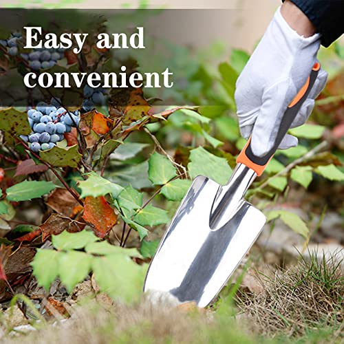 Tuinkepel Gereedschap, Tuinschop, Jiechang aluminium tuintroffel, met antislip ergonomisch handvat, handschop voor planten, verplanten, wieden, graven, sneeuwscheppen - Afbeelding 5