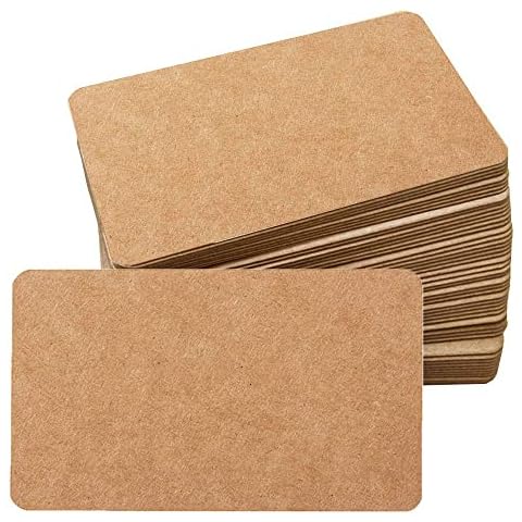 200 Pcs Kraft Paper Cards - Note Cards, Memo Scratch Pads, Index Cards, Perfect for Language Learning Thanksgiving Message Paper Business Cards DIY Tag Gift Card Cover