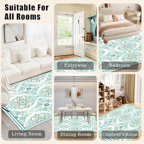 Tapis boho floral doux et ultra-fin de grande qualité