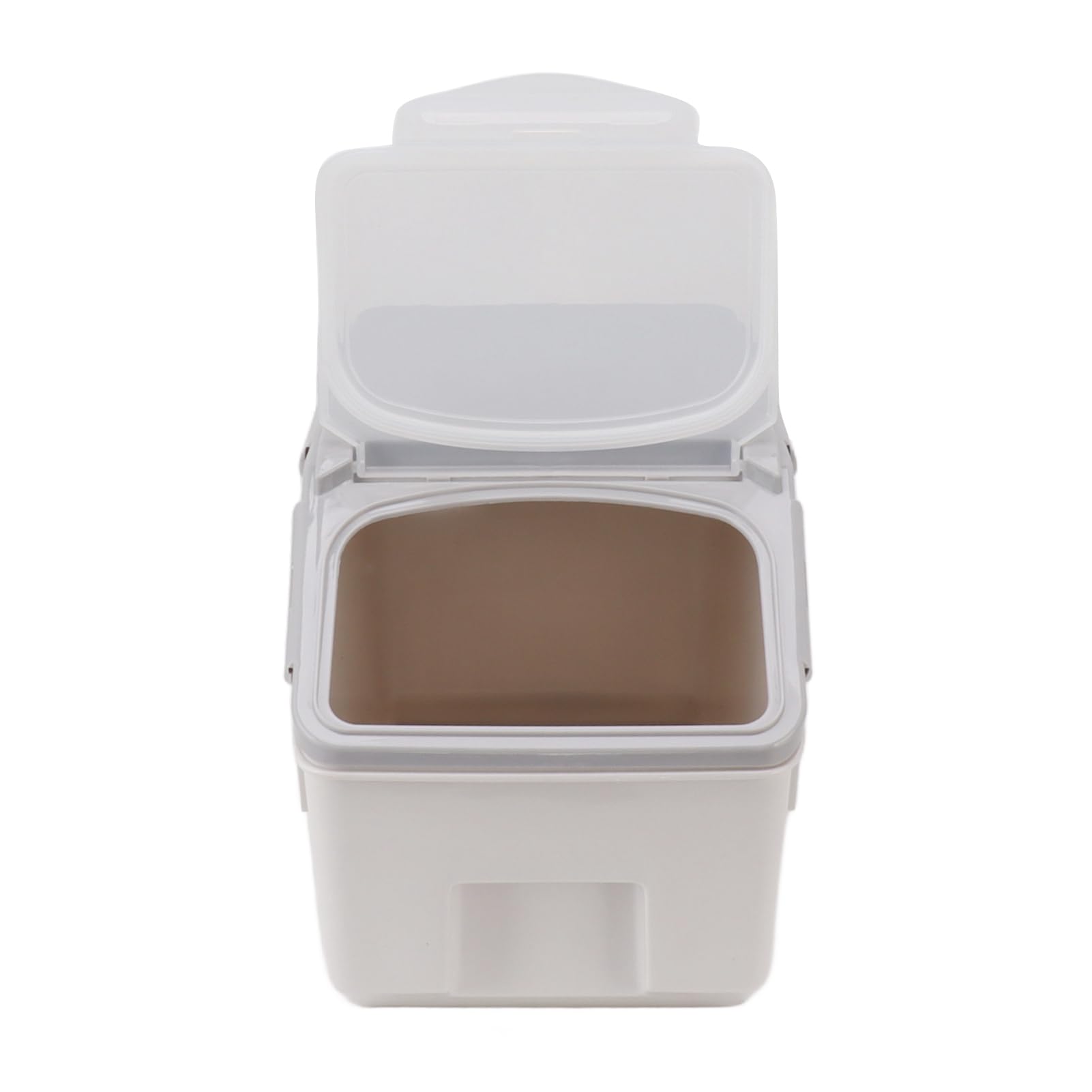 Contenitore per Riso con Misurino Chiusura Ermatica Organizzatore Design Salvaspazio (Grigio 10KG)