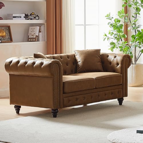 Mid Century Modern Loveseat Sofa, 63.5