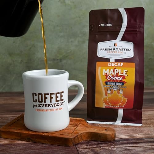 Image of Fresh Roasted Coffee, Decaf Maple Creme Flavored Drip Ground Coffee, Medium Roast, Kosher, 12 oz