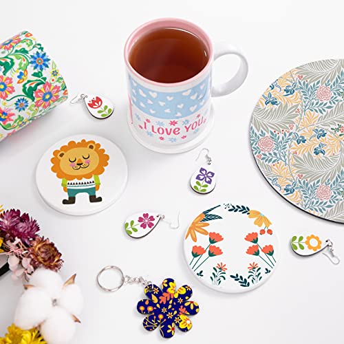 KASYU Pacote de folhas de transferência de tinta infusíveis para prensa de caneca Cricut, 12 folhas