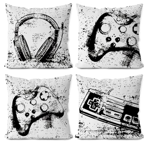 Likjad Gamer Pillow Covers - 18x18 Set of 4