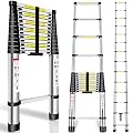 Telescoping Ladder 16.5FT, Telescopic Extension Ladder, Aluminum Alloy Folding Ladder Portable Multi-Purpose for Indoor Outdoor Work, Heavy Duty 330 lbs Load