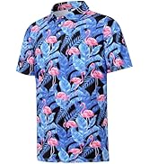 APTRO Men's Hawaiian Polo Shirts Short Sleeve Tropical Golf Shirt Performance Moisture Wicking Dr...