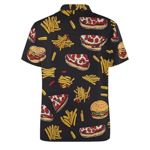 Polo de manga corta para mujer transpirable de ocio con estampado original de comida 6