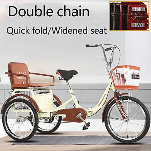 Triciclo Carga Adulto 20" con Asiento Ajustable y Canasta Grande miniatura 7