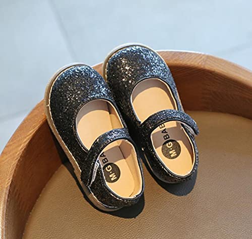 Little Girl's Glitter Mary Jane Ballet Flats Black School Uniform Dress Shoes Child Footwear for Toddler/Little Kid3