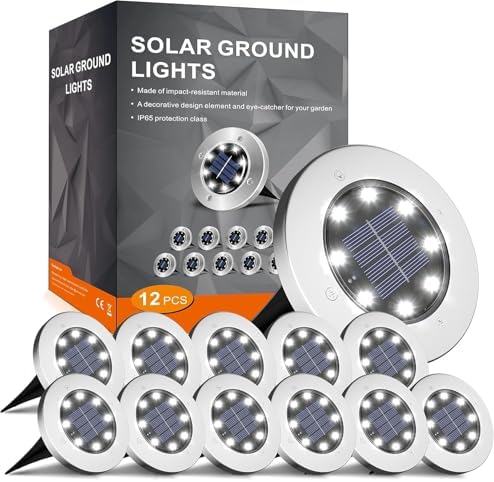 INCX Solar Lights for Outside,12 Pack Solar Lights Outdoor W...