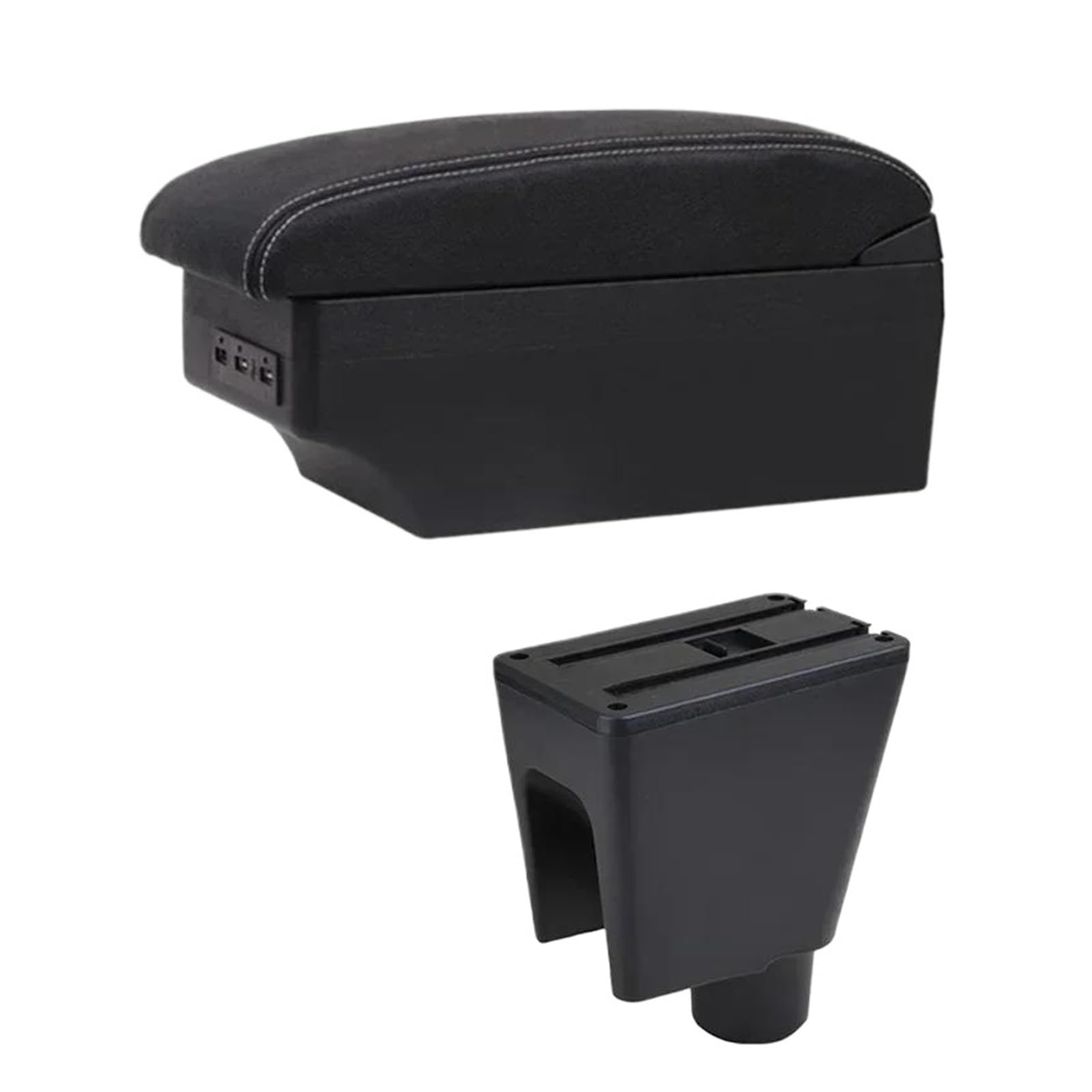 REOKIP Car Armrest Storage Box Interior Dedicated Retrofit For Chevrolet For Spark III For Aveo T200 Car Arm Rest Box(E1 White Line)