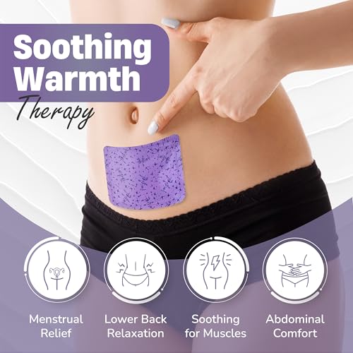 Period Cramp Relief Menstrual Patch – Heat Pads for Pain Relief & PMS | Portable Heating Pad | Emberly Self-Heating Patch for Women, Back Pain & Muscle Comfort | Adhesive, Travel-Friendly Long-Lasting - Image 3