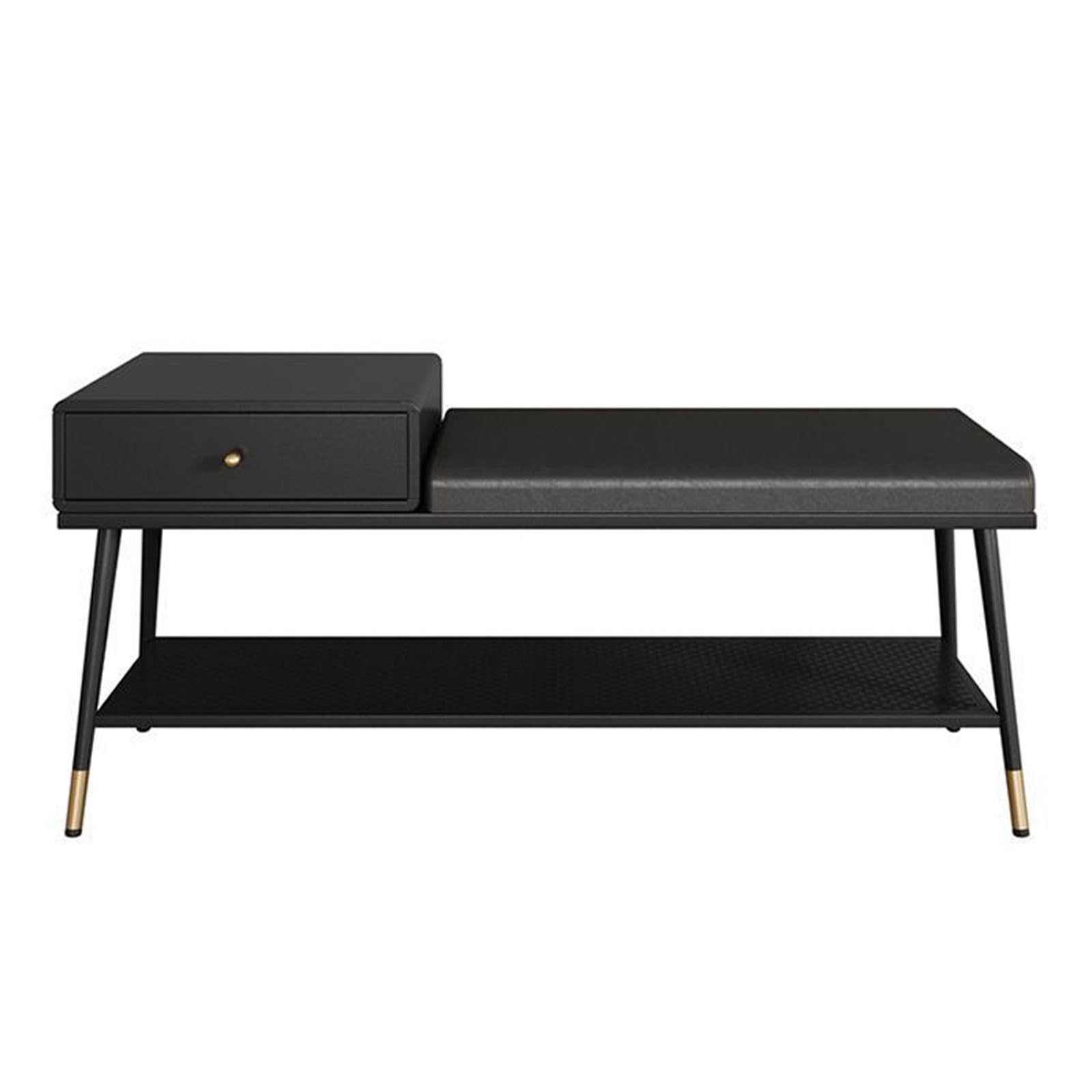 LWJSOCP Entryway Shoe Bench with Comfortable Seats Metal Shoe Rack Storage for Hallway and Living Room
