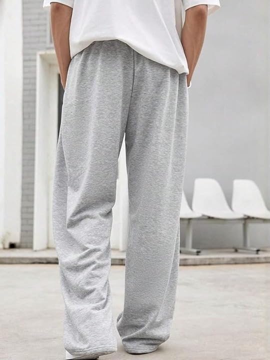 Image of You Forever Men's Relaxed Fit Track Straight Fits - High Waist Pants with Pockets for Sporty & Casual Look
