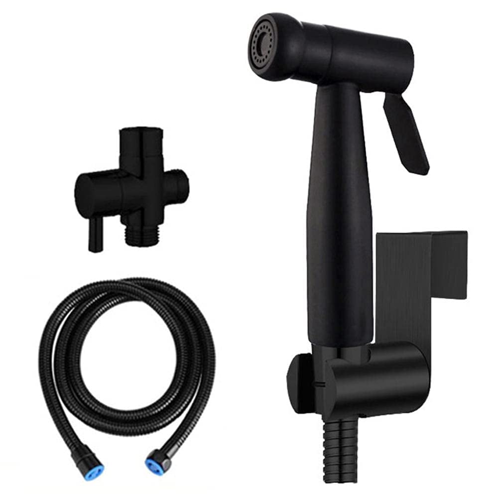 Douchette bidet pour WC noir simple et multifonction pour le nettoyage intime
