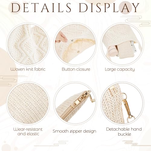Bolso de crochet para mujer con billetera de pulsera miniatura 5