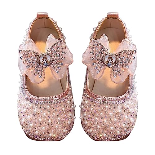 Baby Girls Glittery Dress Princess Shoes Bow Ballet Shoes Toddler Soft Soled Leather Shoes Wedding Dress Shoes3