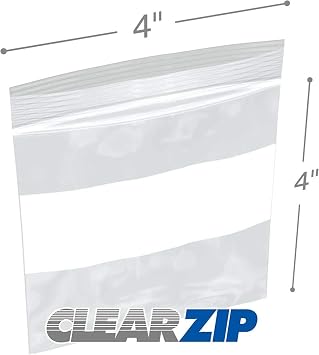 Dazzling Displays 2 Mil Clear Resealable Bags - Case of 1000 4" x 4"