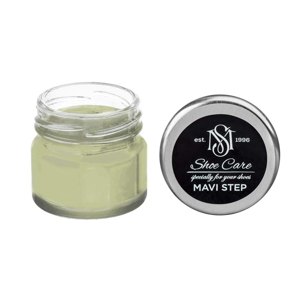 Crème Rénovatrice Cuir MAVI STEP Vert Olive Passé, Soin Premium Haute Couture 25 ml