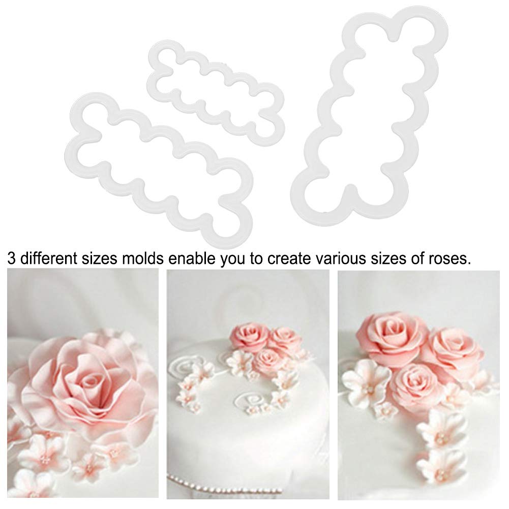 Plätzchen-Ausstecher, 18 Stück Rosen-Blumen-Plätzchen-Ausstecher-Form-Fondant-Backen-Hersteller-Kuchen-Form-DIY-Dekorationswerkzeuge