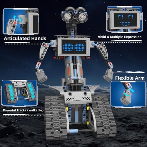 5 in 1 Johnny 5 Robot Building Kit, STEM Robot Building Set with APP & 2.4GHz Remote Control, Technic Transformable RC Robotics Toys for Kids Boys Age 6 7 8 9 10 11 12+, Birthday Gifts by kiothdre - Used condition - Image 5