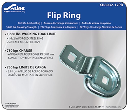 Image of S-Line XH8032-12PB 1-1 /2-Inch HD Flip Ring, 1,666-Pounds Working Load Limit