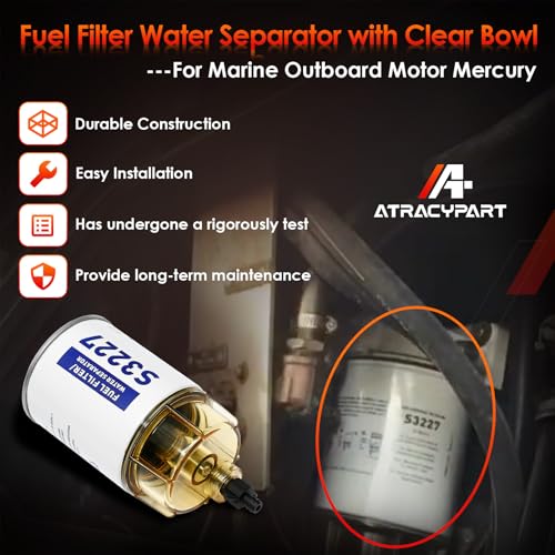 Fuel Filter Water Separator with Clear Bowl Assembly│Replacement For Marine Outboard Motor │Replaces# S3227, 9-37882, 18-7922 by ATRACYPART - Used condition - Image 3