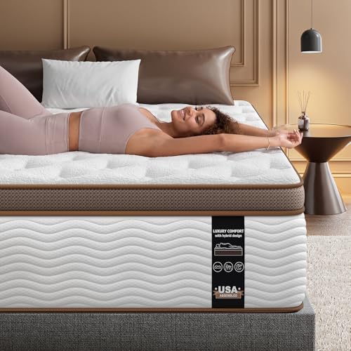 BedStory King Size Hybrid Mattress Extra Firm - 14 Inch King Mattress in a Box - Orthopedic Spinal Alignment & Deep Sleep - Individually Wrapped Spring Coils, CertiPUR-US Certified