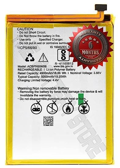 Image of Original ACBPN50M06 Battery for Micromax in 1 (E6746) / in 1b (E6523, E7533) / in Note 1 (E7746) Battery with 6 Month warrenty****(E00195)