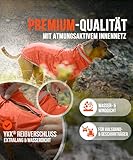 ZAUBERPFOTE® Hunderegenmantel London I Mit extra langem YKK® Reißverschluss für Halsband & Geschirr I Für kleine, mittlere & große Hunde I Wasserdicht & Maschinenwaschbar I Regenmantel für Hunde (50)
