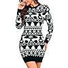 Totatuit Abito in Maglia Donna Invernale Natalizio Vestito Maglione Natale Abiti Natalizi Maniche Lunghe Collo Rotondo Elegant Morbido
