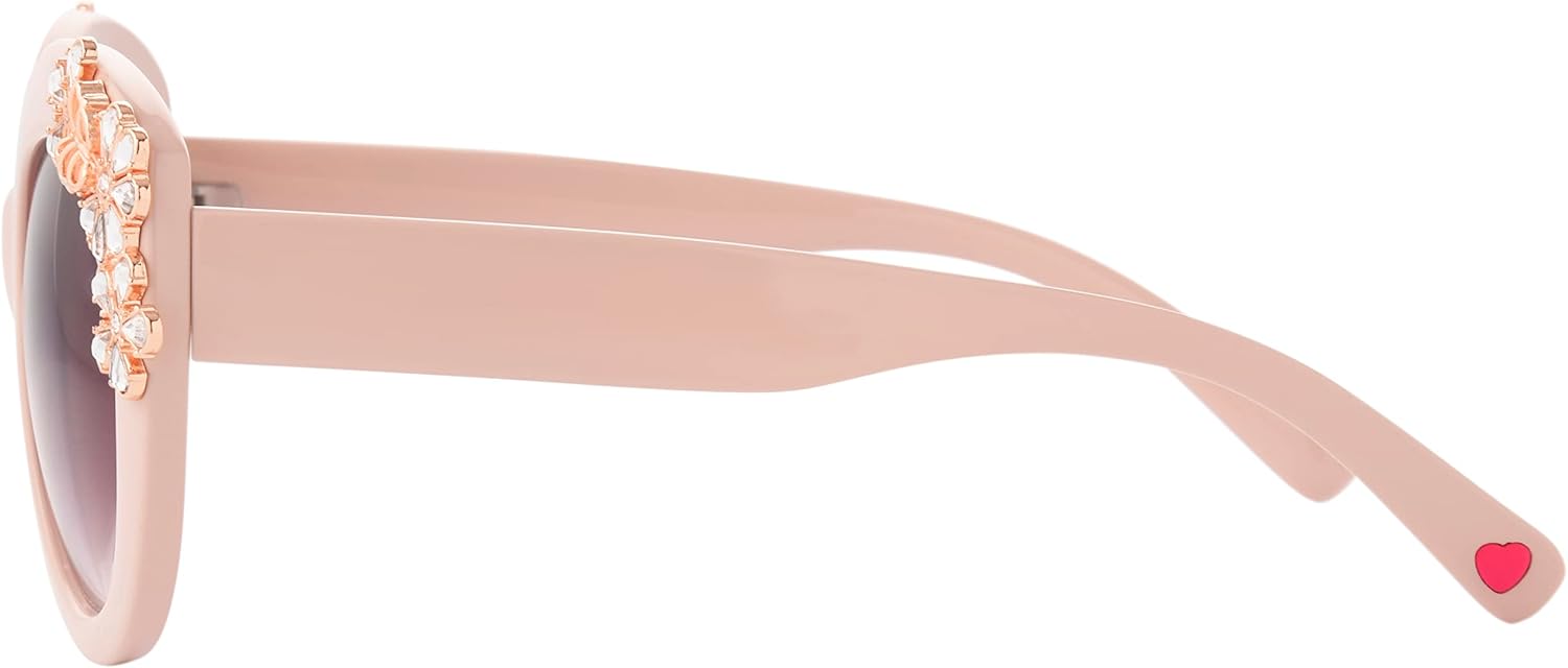 Betsey Johnson Women's Garden Party Sunglasses Round, Black, 141 mm - Image 5