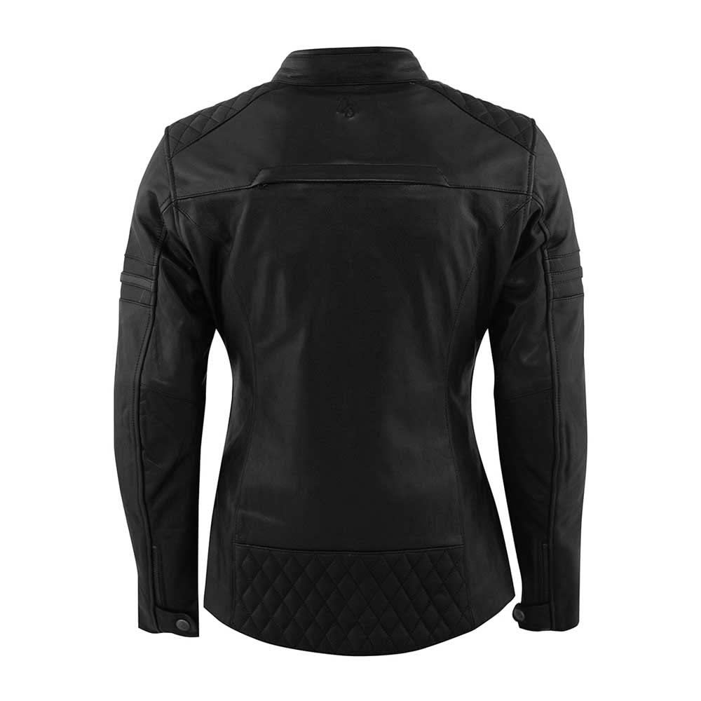 Rusty Stitches Super Joyce V2 Damen Motorrad Lederjacke, schwarz, 52
