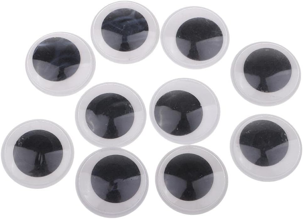 60 Pack Black White Mixed Wiggle Googly Eyes with Self-Adhesive DIY Scrapbooking