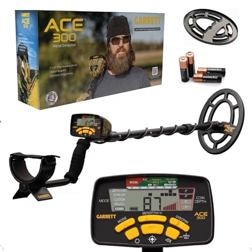 Image of Garrett ACE 300 Jase Robertson Edition - Digital Target ID, Iron Resolution, Adjustable Frequency, Electronic Pinpointing, Garrett Exclusive Camo Pattern