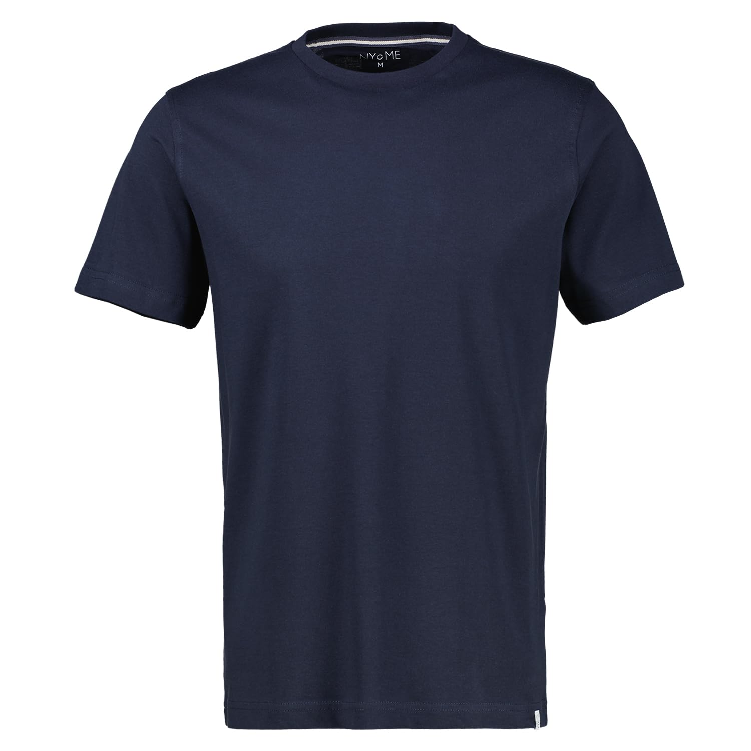 NYME Lot de 3 t-shirts pour homme - Col rond - Coupe droite - Manches courtes - Blanc, noir, gris, bleu, vert, beige - 100 % coton - 6 tailles (S à 3XL)