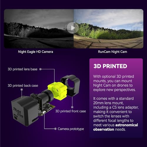 Caméra action nocturne 2.7K 30FPS DC 5V drone FPV objectif grand angle - 3