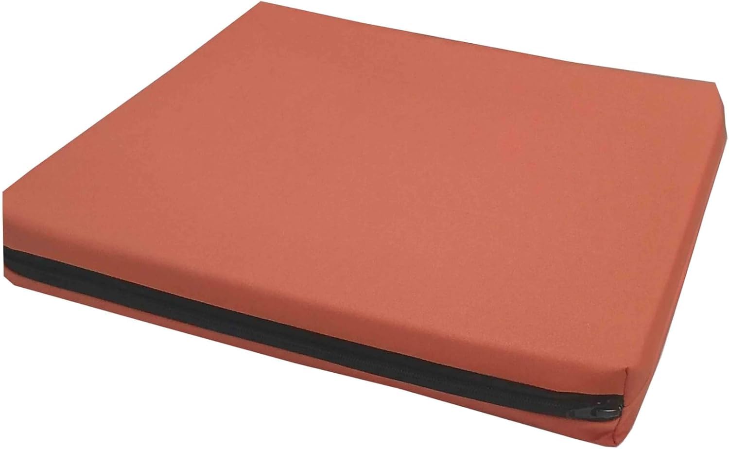 Brillars 4cm Thick Garden Rattan Furniture Seat Pad Waterproof Outdoor Indoor Foam Filled Cushion Water Resistant With Removable Fabric Zipper Cover (Bright Orange, 50 x 50cm / 20" x 20") โ image 1