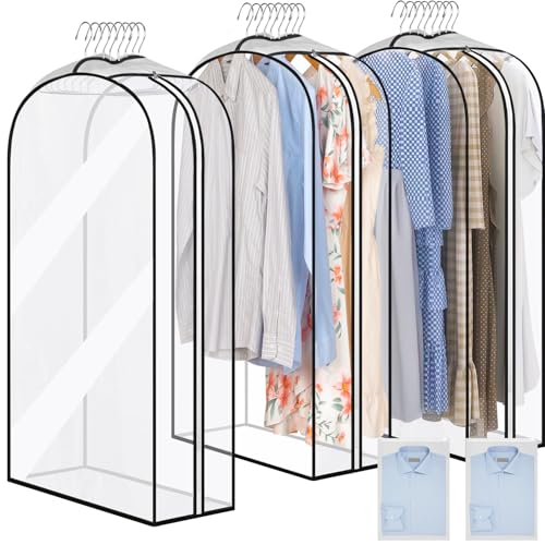 Reviews de Fundas de ropa los 5 más buscados. 49 RONSXY 3pcs Bolsas de Ropa Colgante de 40 Pulgadas, Protector Ropa Transparente Anti-Polvo y Transpirable, Fundas Transparente a Prueba de Polvo para Vestidos, Trajes, Abrigos...