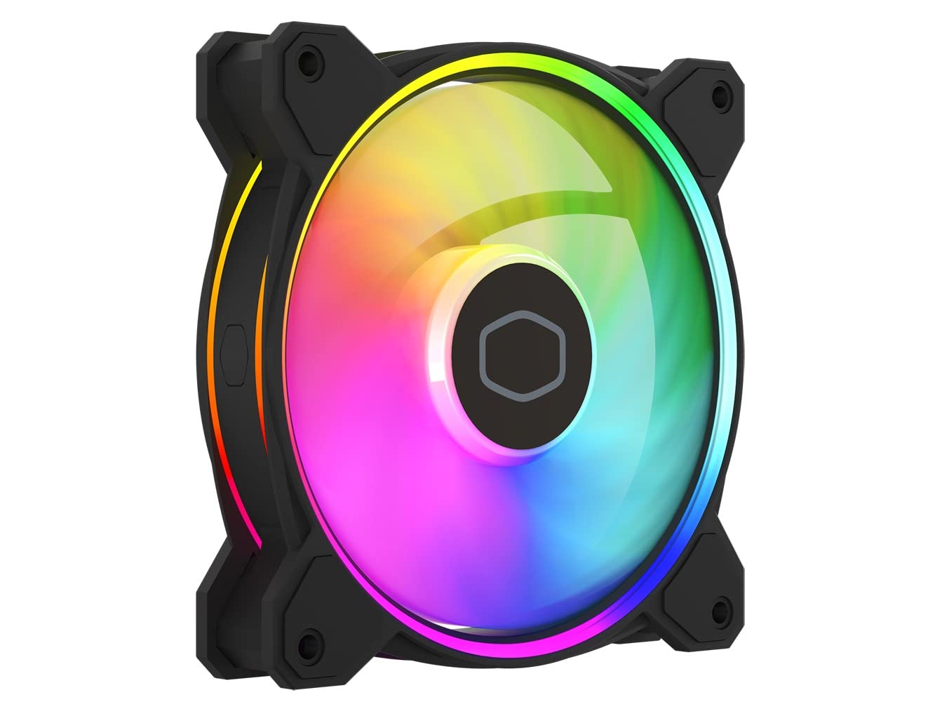Cooler Master MasterFan MF120 Halo2 ARGB: Case & Cooling Fan, Dual Ring Addressable RGB Lighting, Rifle Bearing - Image 3