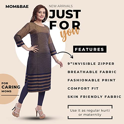 MomBae-Womens-Cotton-Rayon-Printed-Straight-Maternity-Feeding-Kurti-with-Concealed-Zip