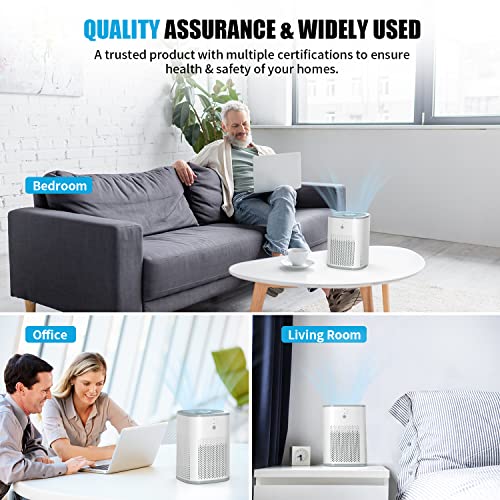 Air Purifiers for Bedroom, H13 True HEPA Filter for Home large Room