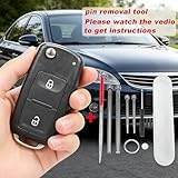 2-Buttons Car Key Fob for VW Volkswagen Fits For Amarok,Transporter T4 T5 T6,Polo,Golf,Bora-CR2032 Battery & Pin Removal Tool Included - Image 4