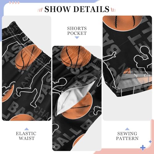 Pfrewn Pajama Pants Grunge Basketball Player Lounge Pants Super Soft Pajama Bottoms with Pockets, M4