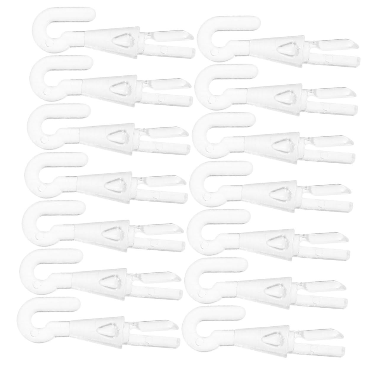 Cabilock 20pcs Plastic Blind Wand Hook Replacement for Vertical Blinds Ergonomic Question Mark Design for Easy Light Control and Secure Grip Drapery Hardware for Windows