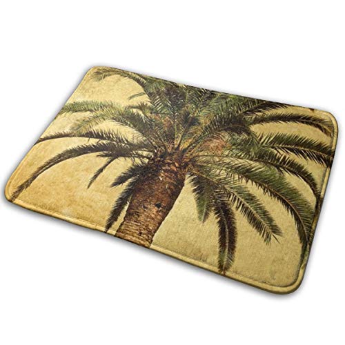 HUNANing Bathroom Rug Mat (30 X 18 Inch) Palm Tree Tropical,Extra Soft and Absorbent Rugs,Machine Wash/Dry,Floor Mats for Tub, Shower and Bath Room